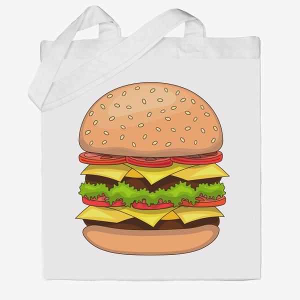 Сумка хб «hamburger »