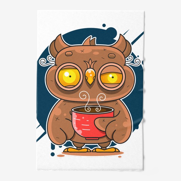 Полотенце «Owl coffee art»