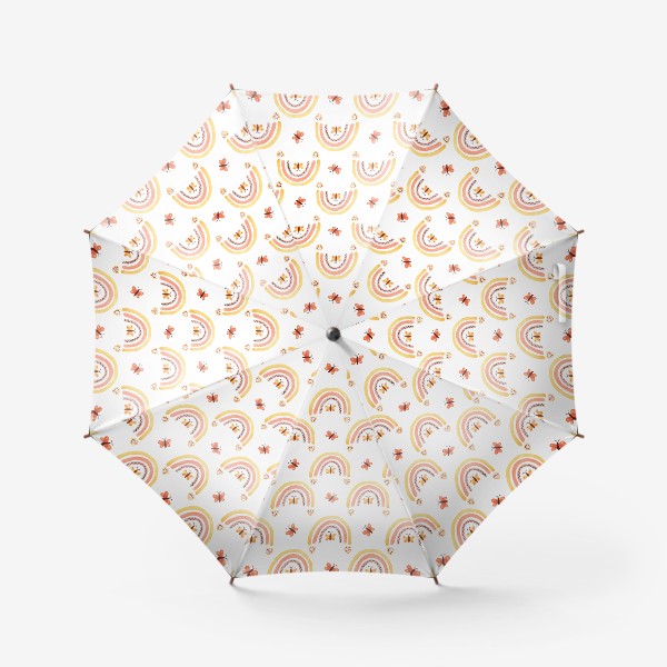 Зонт «Радуги бохо с бабочками паттерн»