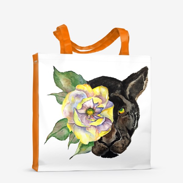 Сумка-шоппер «Пантера цветок»
