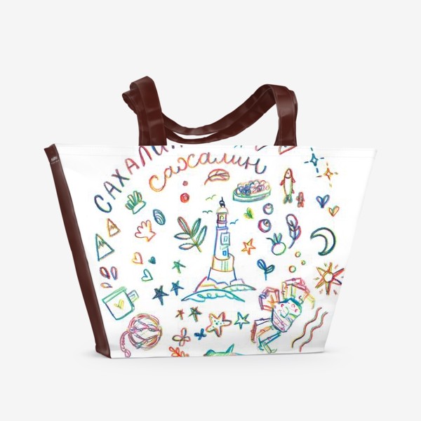 Пляжная сумка «Сахалинские цветные дудлы»