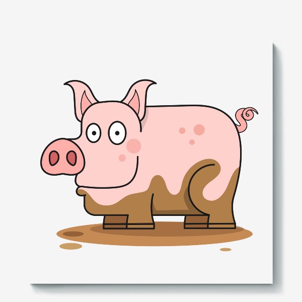Холст «pig in mud »