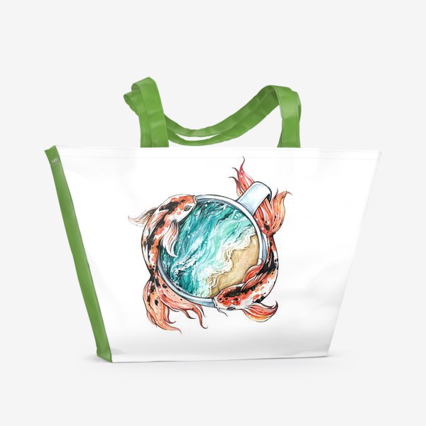 Пляжная сумка «Море в чашке»