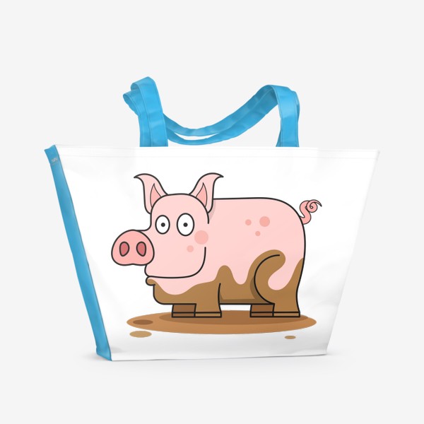 Пляжная сумка «pig in mud »