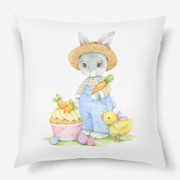 Подушка «Кролик с морковкой»