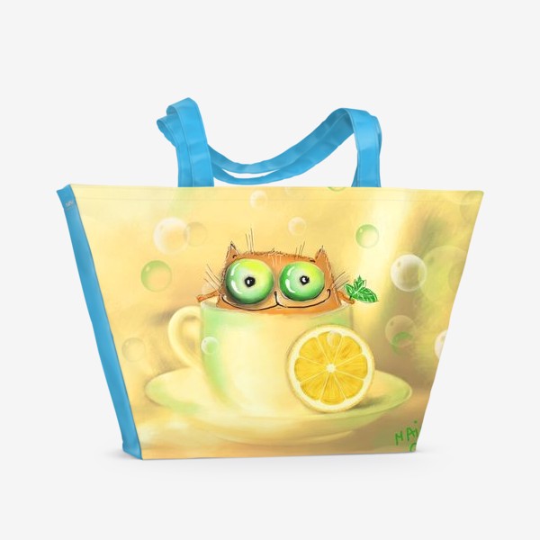 Пляжная сумка «Зеленый чай »