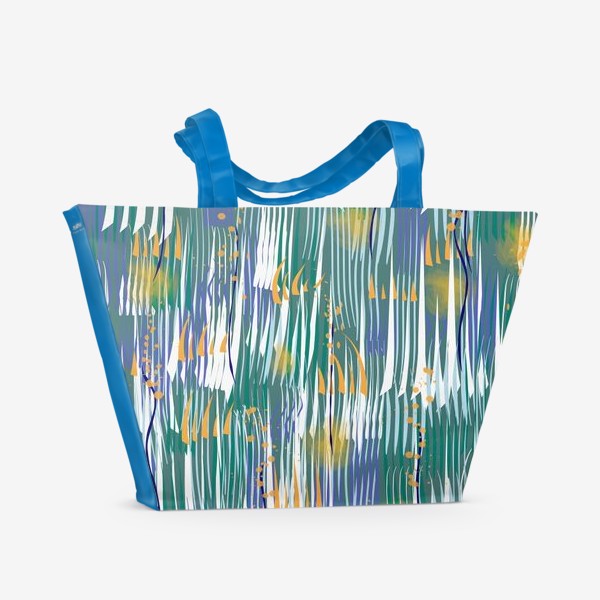 Пляжная сумка «мазки краски голубые»