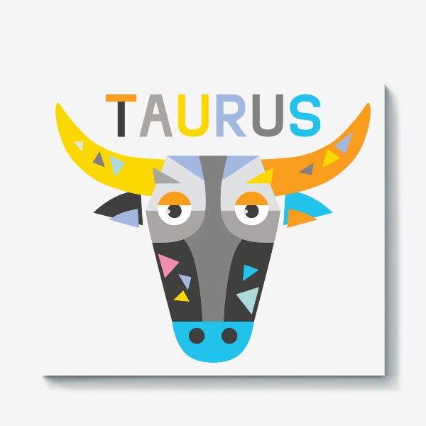 Холст &laquo;Taurus. Знак зодиака Телец&raquo;