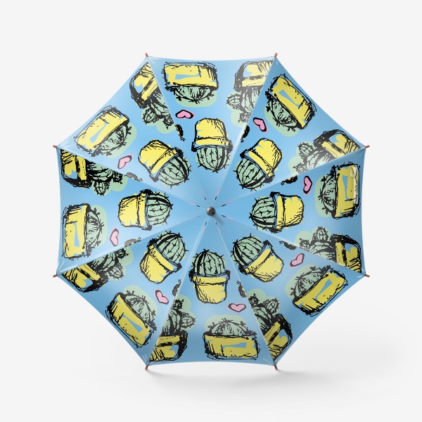 Зонт «кактусы на голубом»