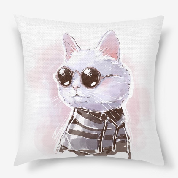Подушка «Кот в очках»