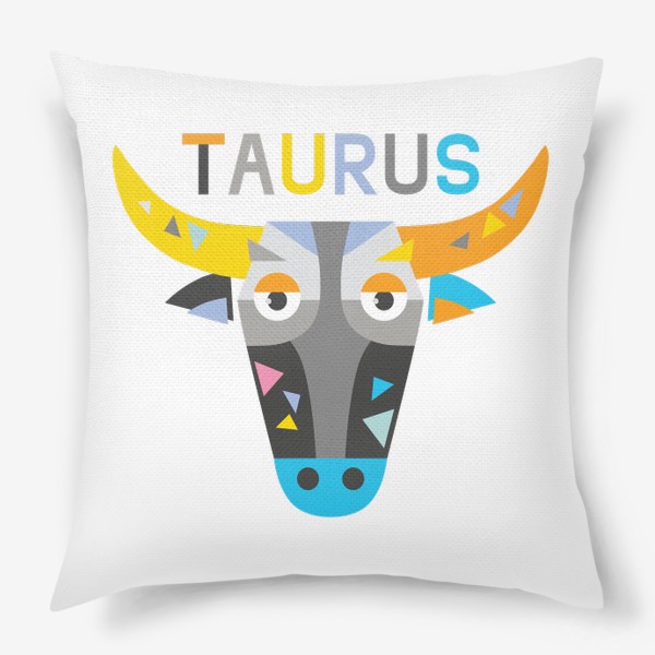 Подушка «Taurus. Знак зодиака Телец»
