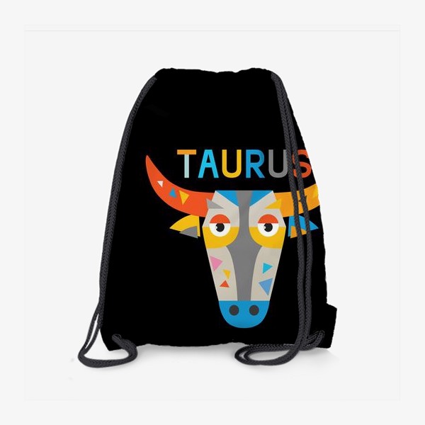 Рюкзак «Taurus. Знак зодиака Телец. Черный»