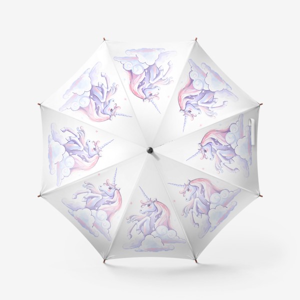 Зонт «Единорог акварель»