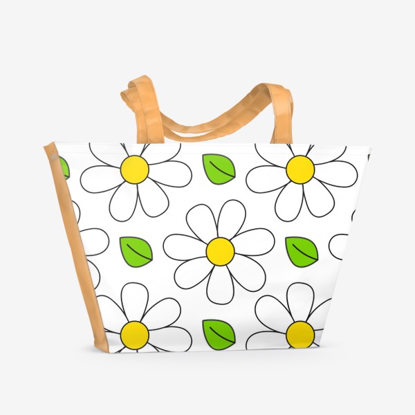 Пляжная сумка &laquo;Seamless Daisy pattern&raquo;
