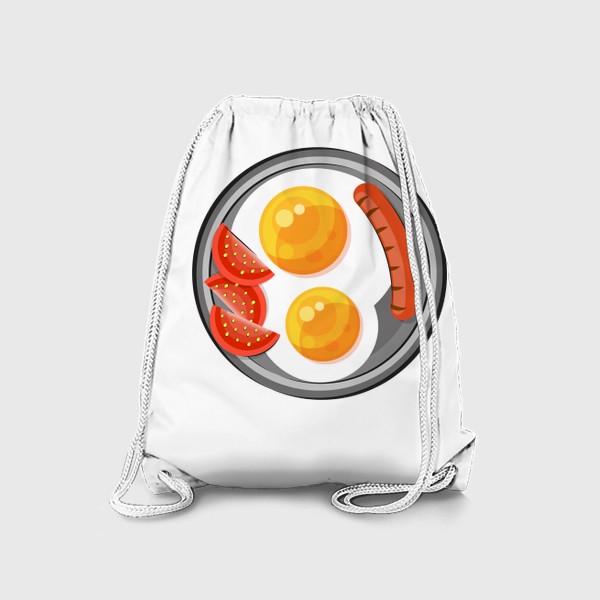 Рюкзак «Scrambled eggs on a plate »