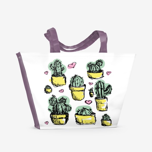 Пляжная сумка «кактусы»