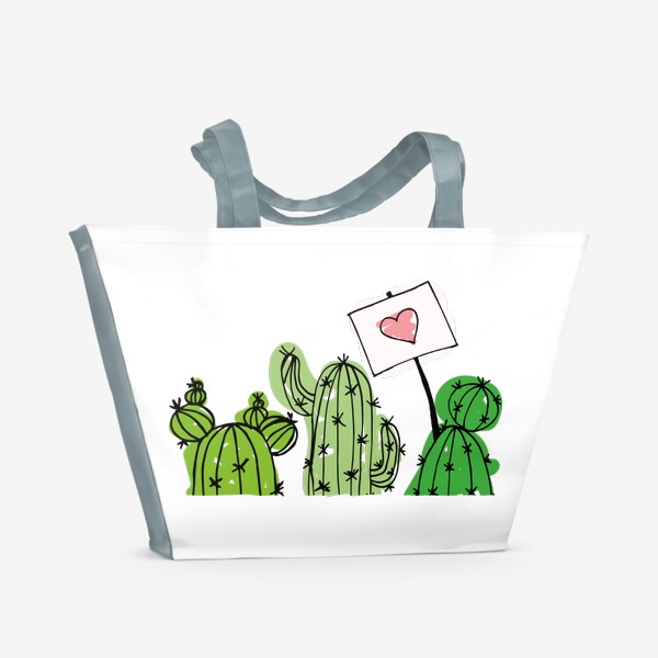 Пляжная сумка «кактусы»