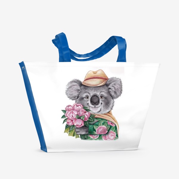 Пляжная сумка «Джентльмен с цветами»