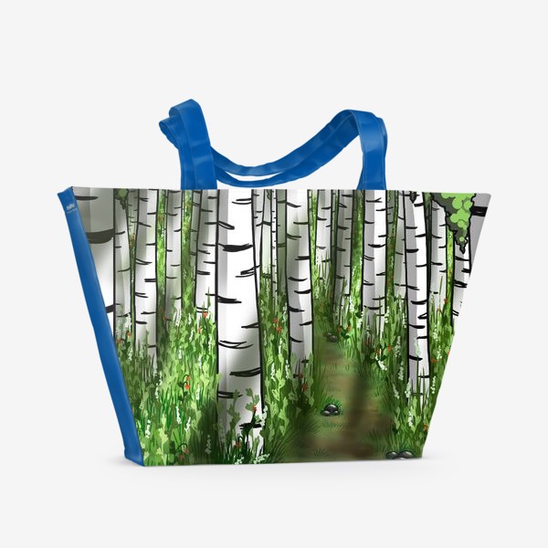 Пляжная сумка «Берёзовый лес»