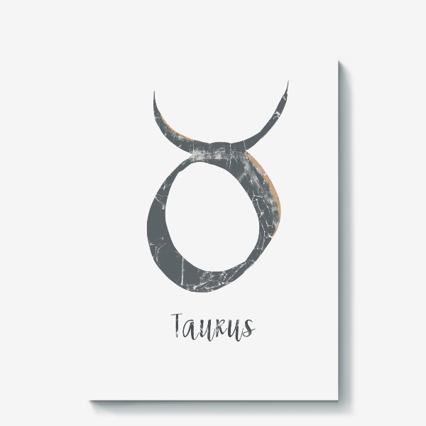 Холст «Taurus. Телец. Знак зодиака. Бык.»