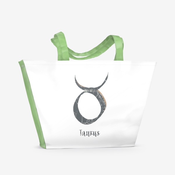 Пляжная сумка &laquo;Taurus. Телец. Знак зодиака. Бык.&raquo;
