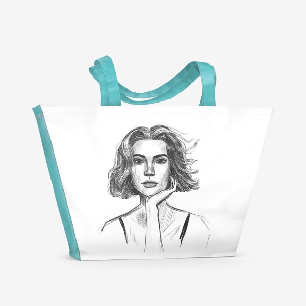 Пляжная сумка «Sketch woman»