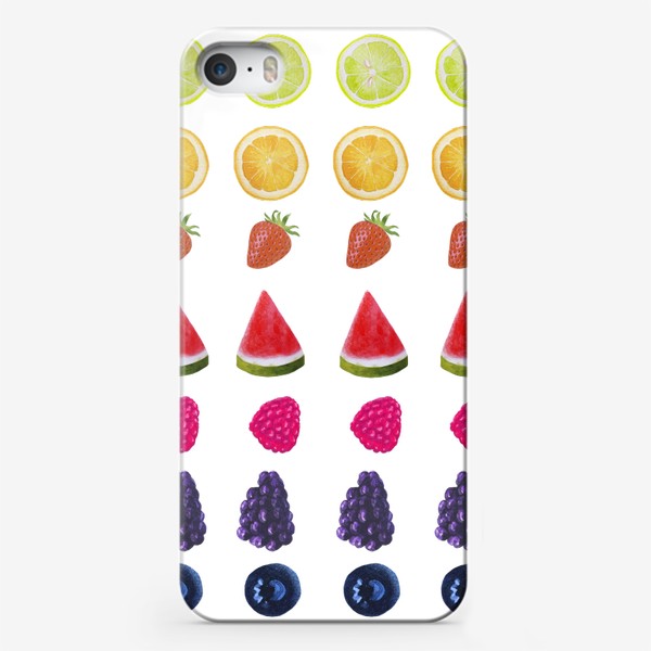Чехол iPhone «Ягоды и фрукты»