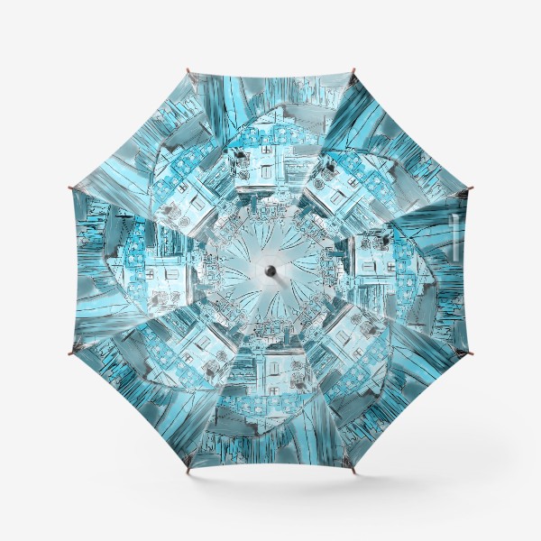 Зонт «Город в голубых тонах»