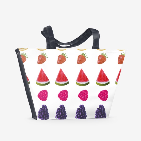Пляжная сумка &laquo;Ягоды и фрукты&raquo;