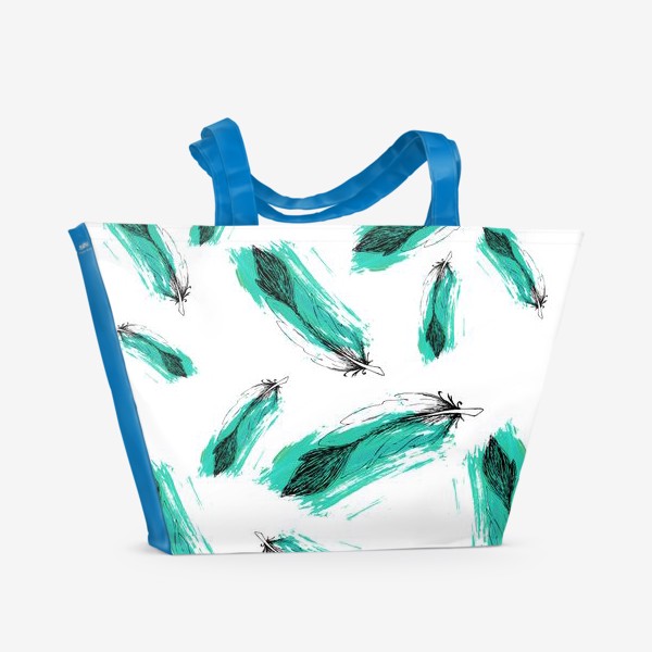 Пляжная сумка «Яркие перья»