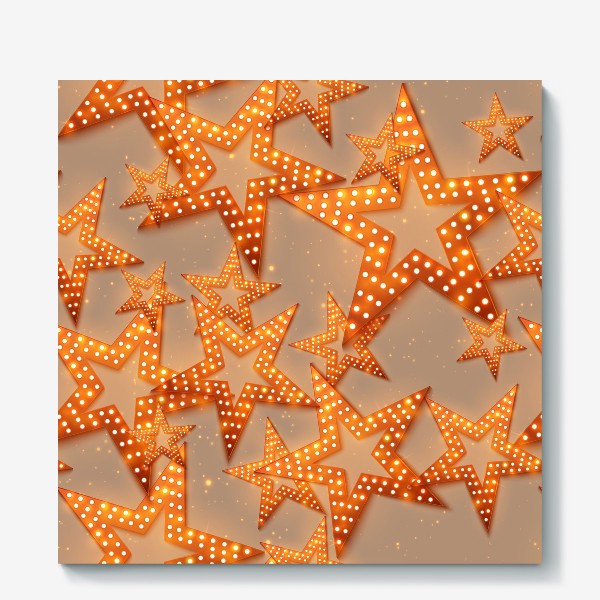 Холст «Оранжевые звезды»