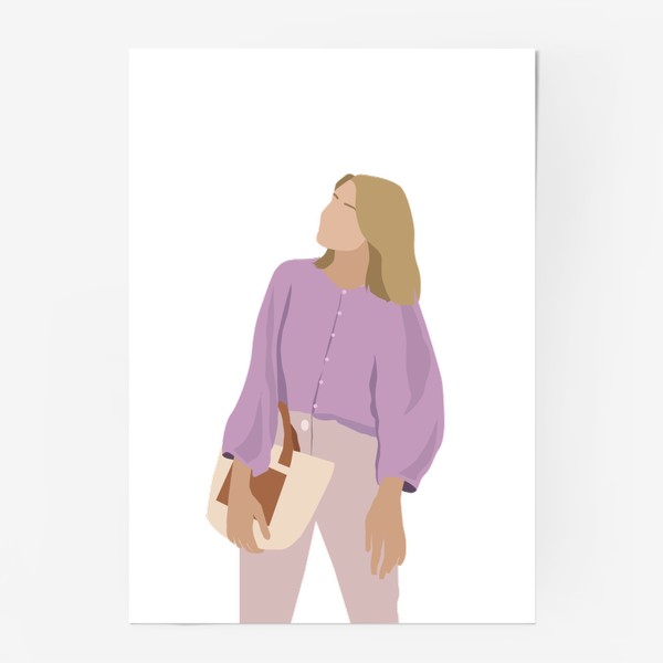 Постер «Девушка, мода, фешн иллюстрация»