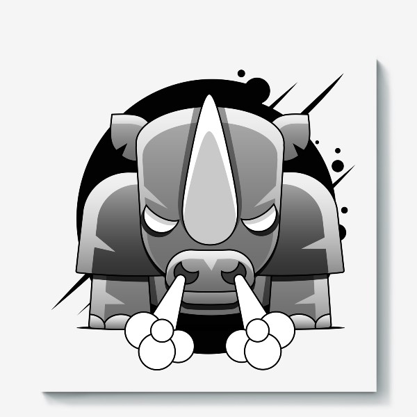 Холст «носорог»