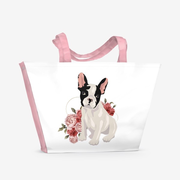 Пляжная сумка «Собака французский бульдог»