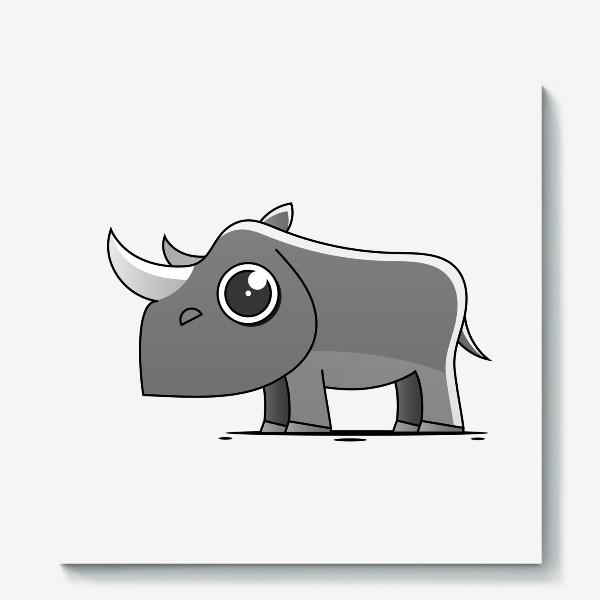 Холст «носорог»