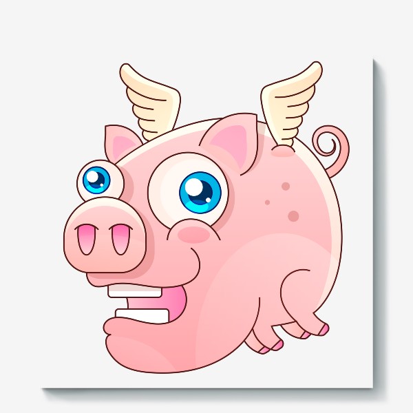 Холст «Pig with wings»