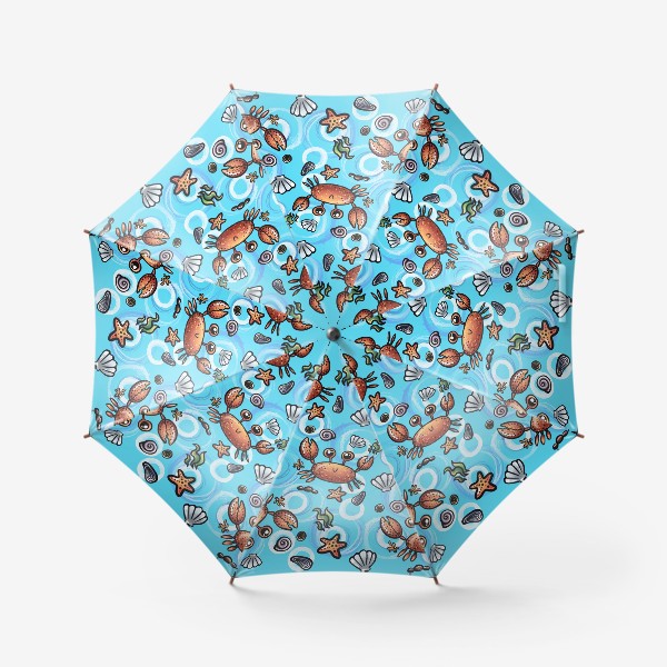 Зонт «Крабики паттерн»