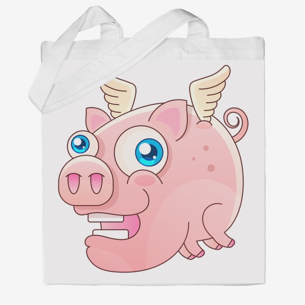 Сумка хб «Pig with wings»