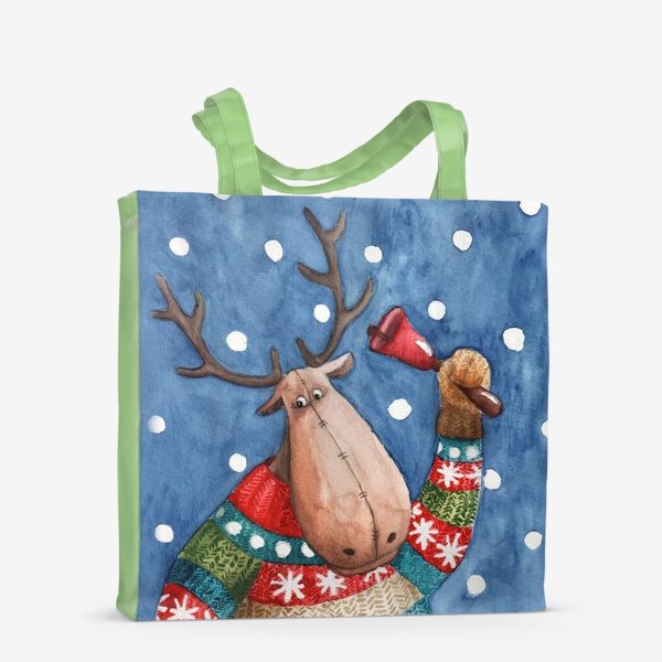 Сумка-шоппер «Рождественский олень в свитере»
