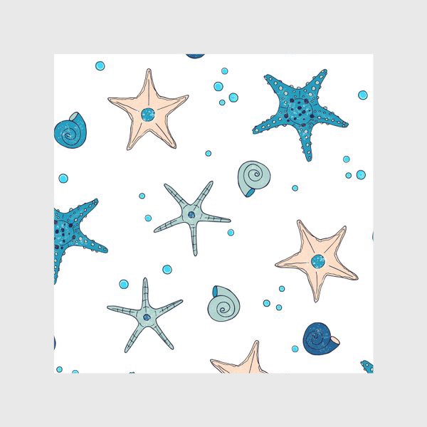 Скатерть «морские звёзды, ракушки»