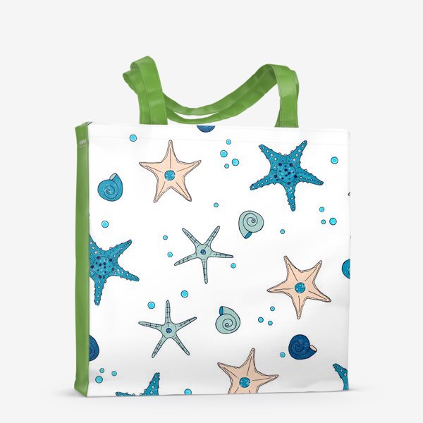 Сумка-шоппер «морские звёзды, ракушки»