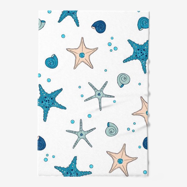 Полотенце «морские звёзды, ракушки»
