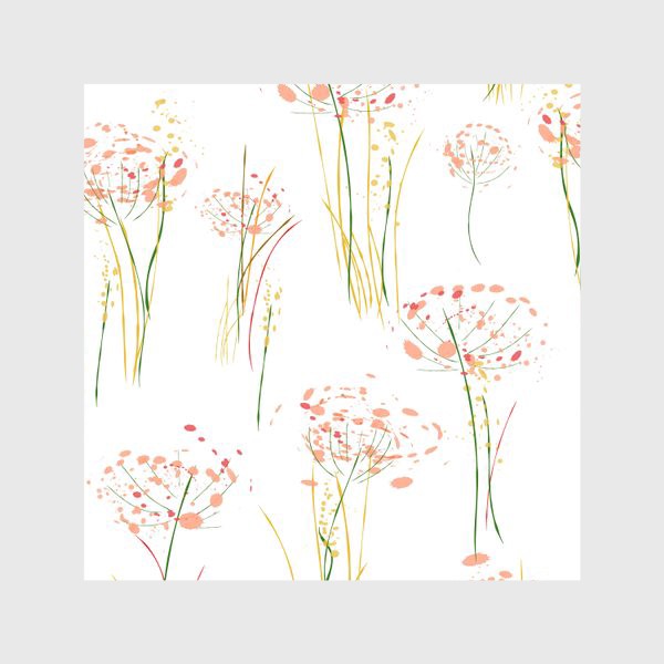 Скатерть &laquo;абстрактные цветы и травы&raquo;