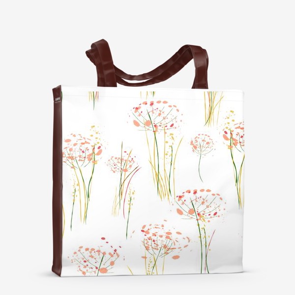 Сумка-шоппер «абстрактные цветы и травы»