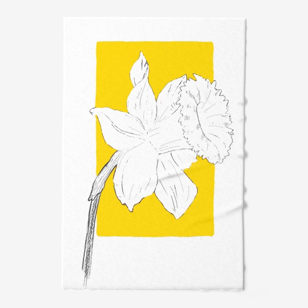 Полотенце «Нарцисс на желтом фоне»