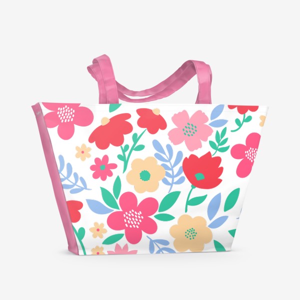 Пляжная сумка «Цветочное настроение»