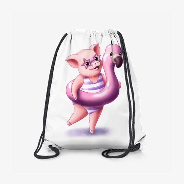 Рюкзак «Свинка с фламинго»