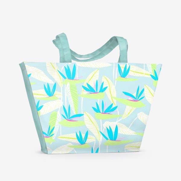 Пляжная сумка «тропические цветы»