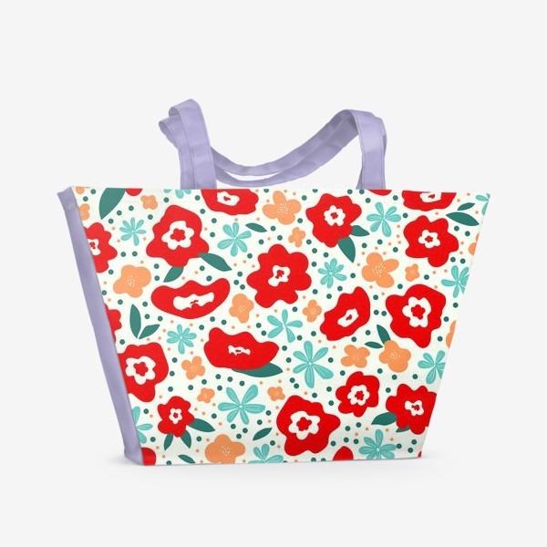Пляжная сумка «детский цветочный узор»