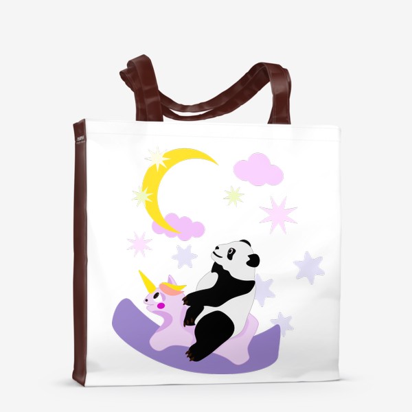 Сумка-шоппер «Панда на лошадке»